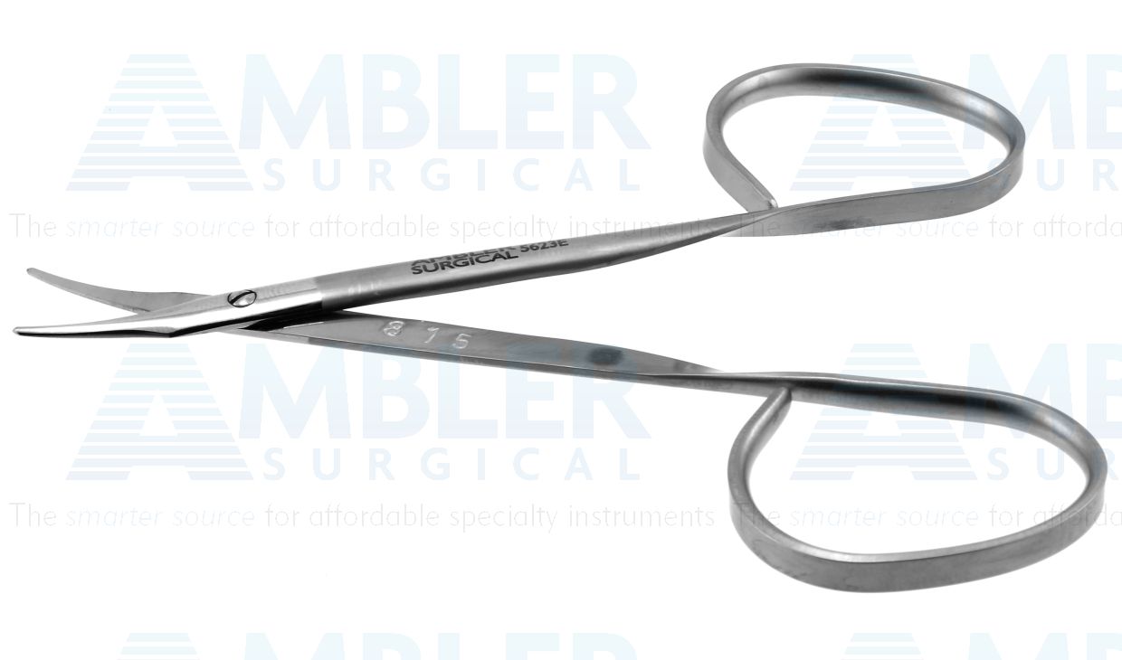 Stevens tenotomy scissors, 3 3/4'',heavy model, curved 19.0mm blades, blunt tips, ribbon handle
