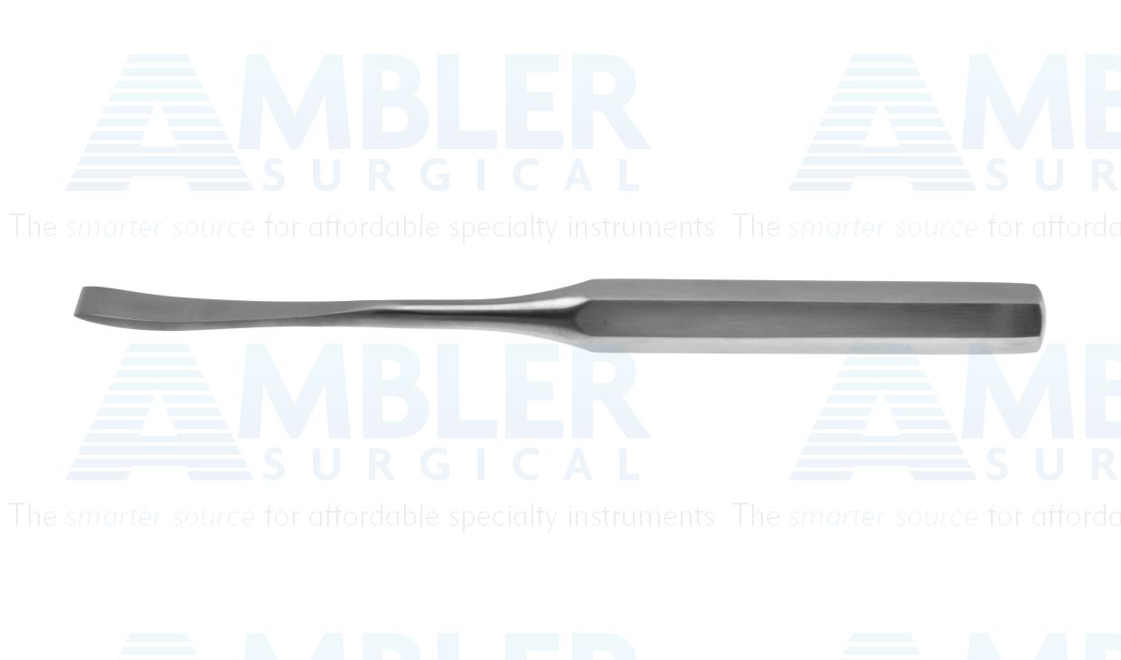 Hibbs osteotome, 9 1/2'',curved, 13.0mm wide, hollow hexagonal handle