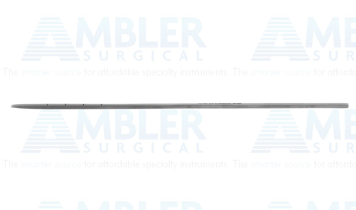 Lambotte osteotome, 7'',straight, 2.0mm wide, with depth markings, flat handle