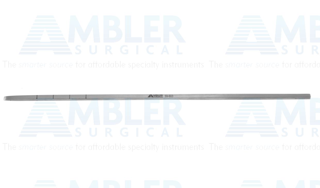 Lambotte osteotome, 7'',straight, 3.0mm wide, with depth markings, flat handle