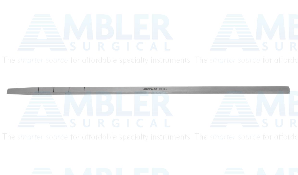 Lambotte osteotome, 7'',straight, 5.0mm wide, with depth markings, flat handle