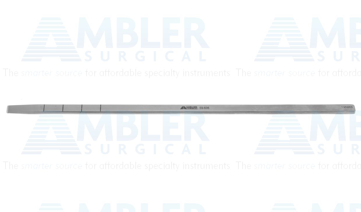 Lambotte osteotome, 7'',straight, 6.0mm wide, with depth markings, flat handle