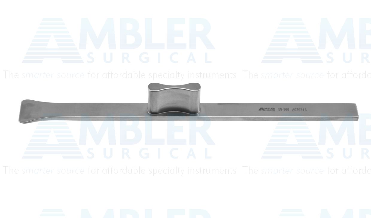 Rubin nasal osteotome, 6 1/4'',straight, 16.0mm wide, 14.0mm cutting edge, rounded corners, flat handle