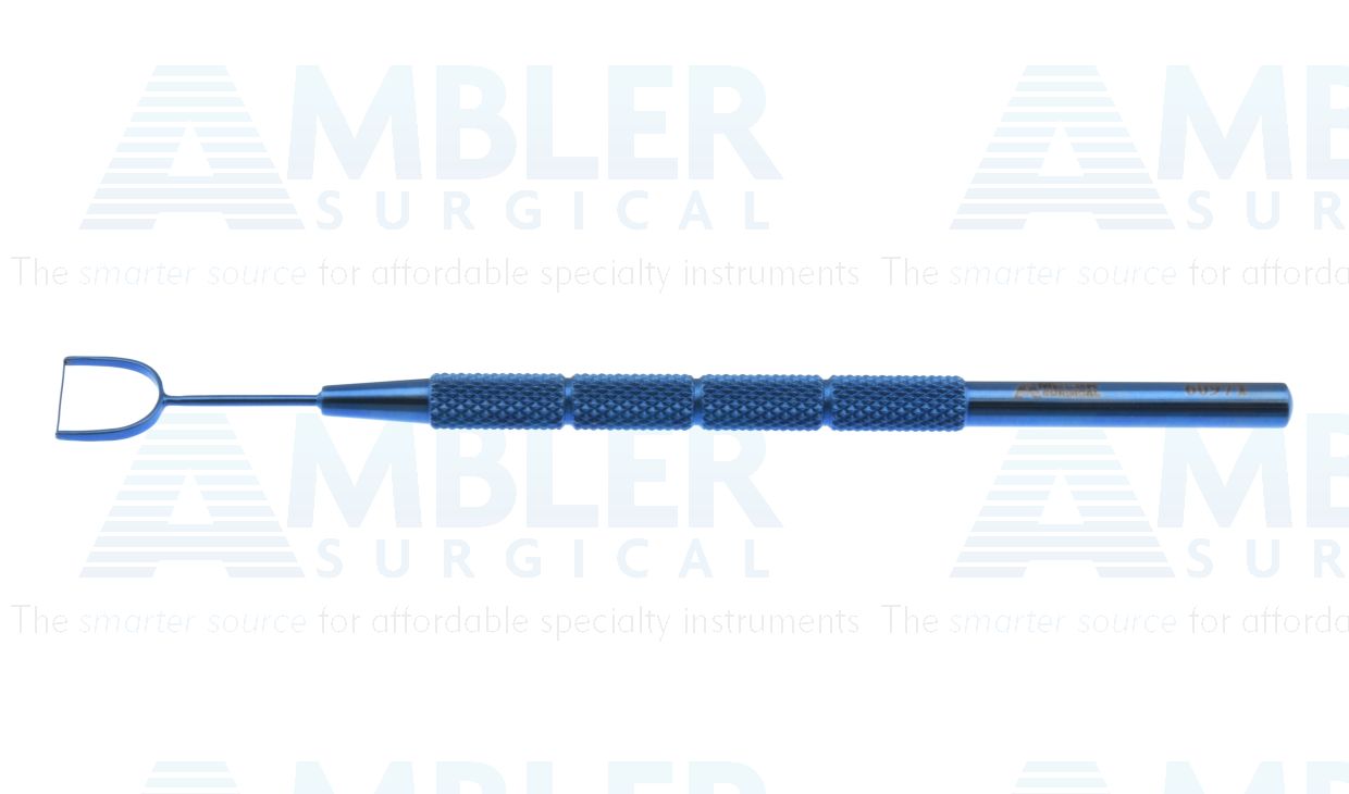 Ambler LASIK bow dissector, 4 1/2'',straight, 10.0mm wide, round handle, titanium