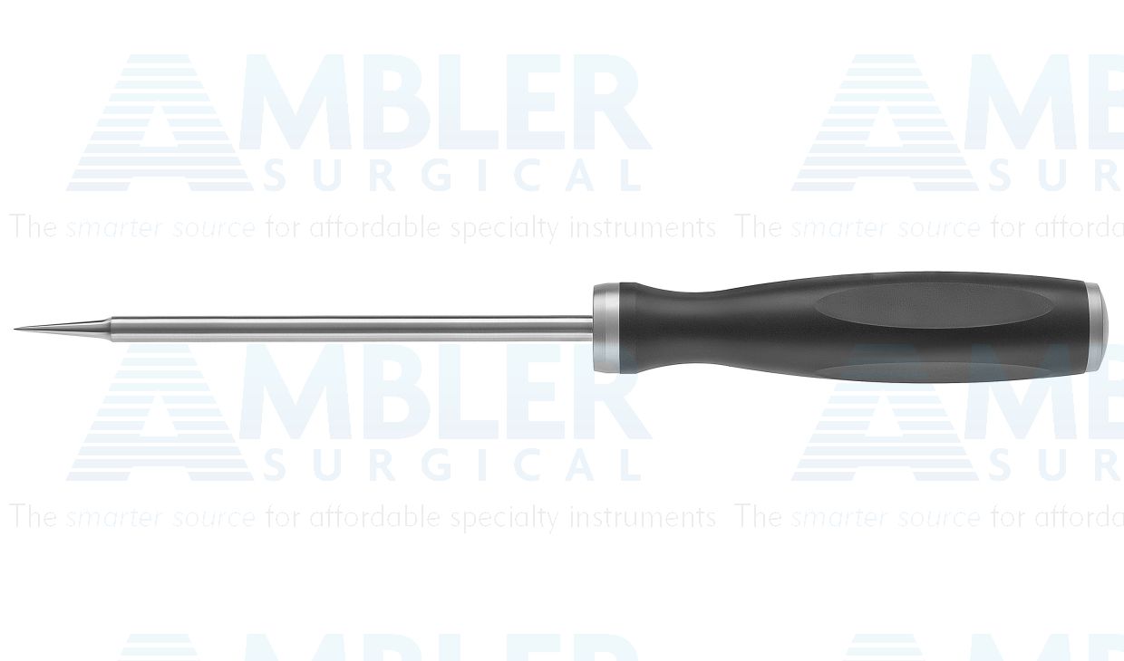 Chondro micro fracture pick, straight tip, ergonomic carbon fiber handle