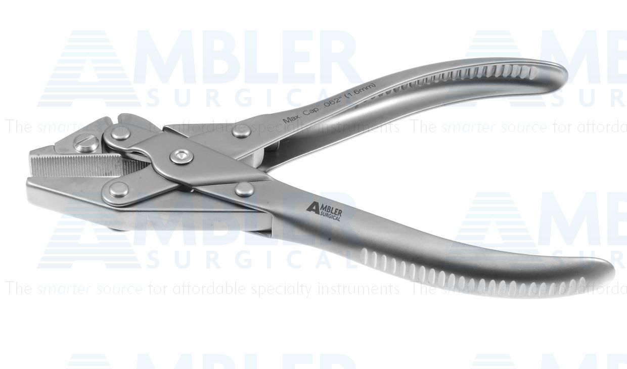 Parallel pliers with side wire cutter, 7'',10.0mm tips, 1/2''max opening,  0.062''max capacity