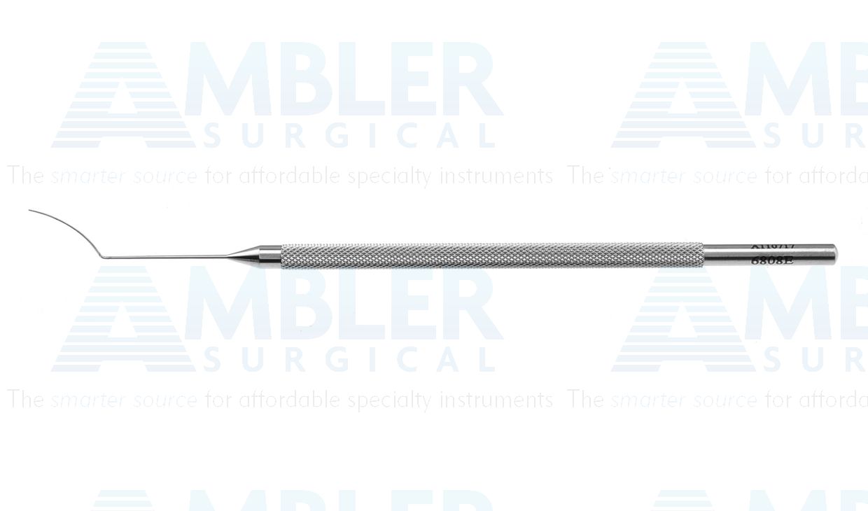 Barraquer iris spatula, 4 1/4'',vaulted, 0.25mm x 15.0mm round blade, round handle