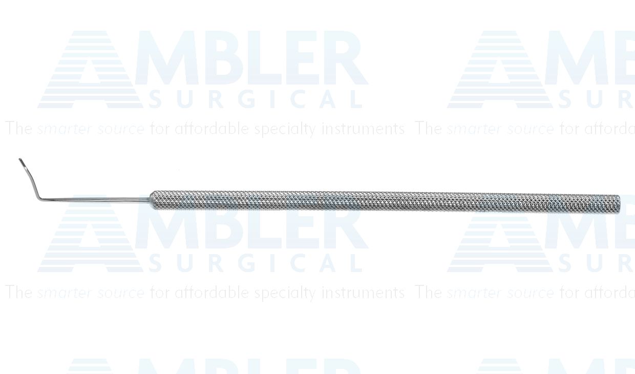 Maumenee-Barraquer vitreous sweep - left, 4 3/4'',vaulted, 10.0mm from bend to tip, indentated blade, round handle
