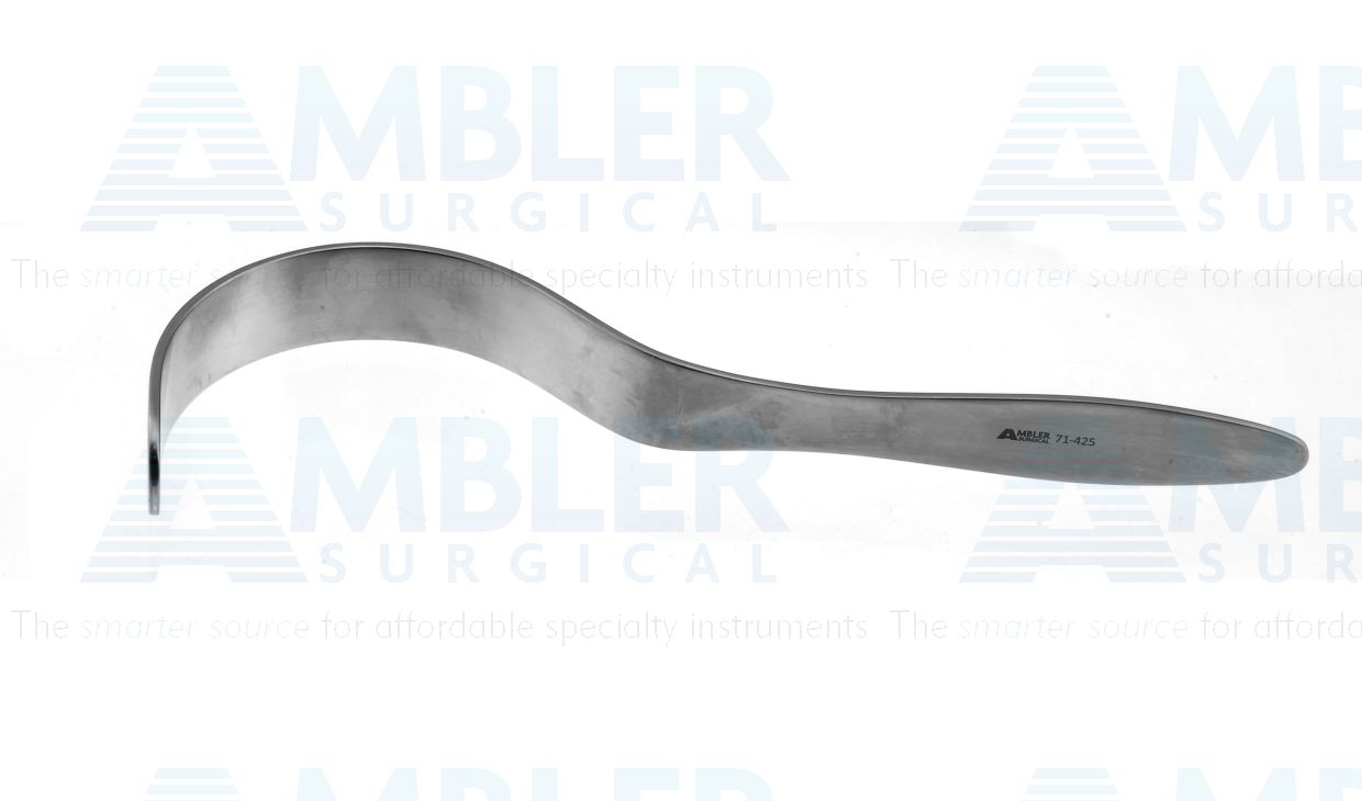 Deaver retractor, 8 1/2''long x 7/8''wide blade, flat handle