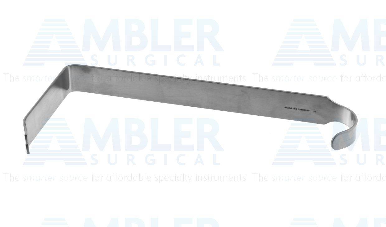 Hibbs retractor, 9 1/2'',4''x 1''wide blade, flat handle
