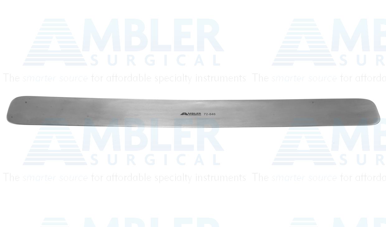 Ribbon retractor, 13'',malleable, 2''wide blade, flat handle