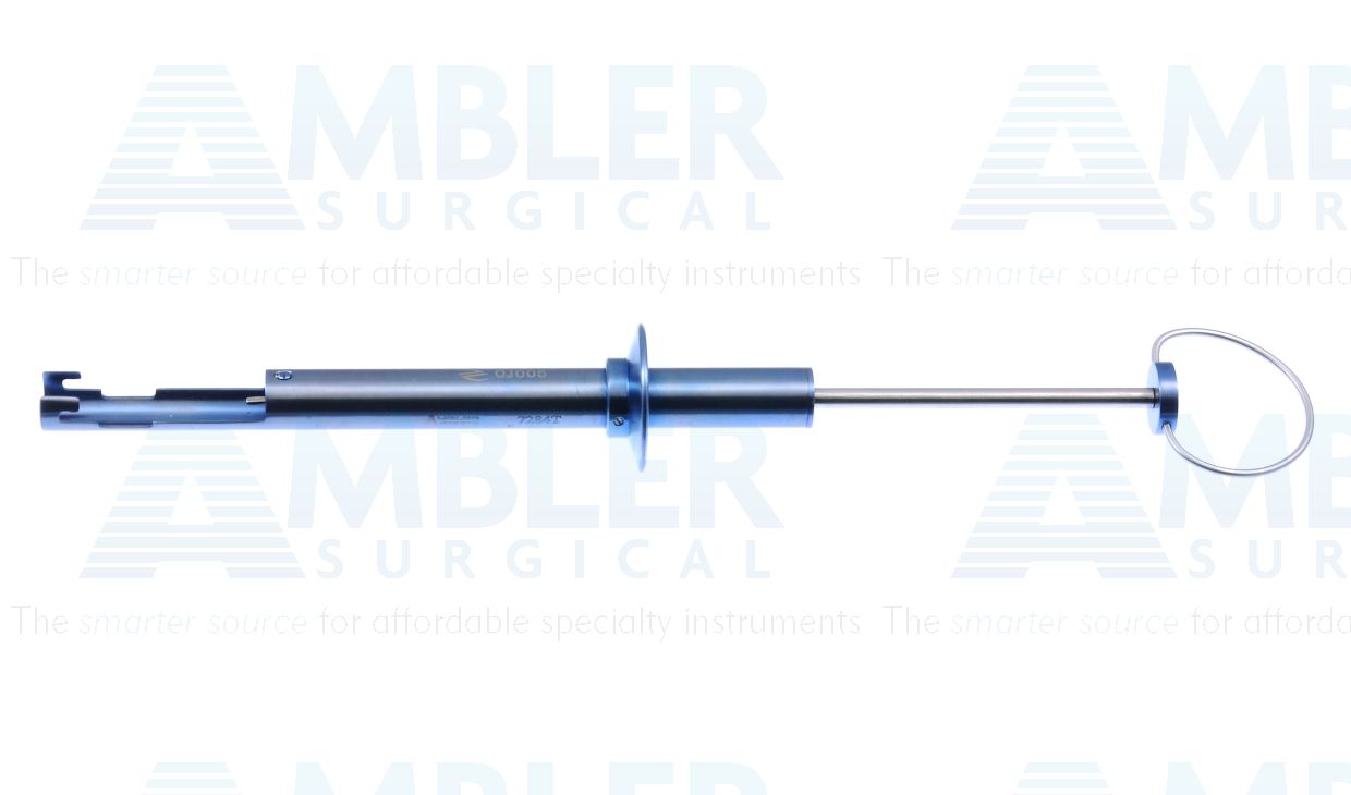 Ambler III cartridge injector, 5 3/4'',front loading cartridge, for use with Alcon® Type D cartridges, plunger mechanism, titanium