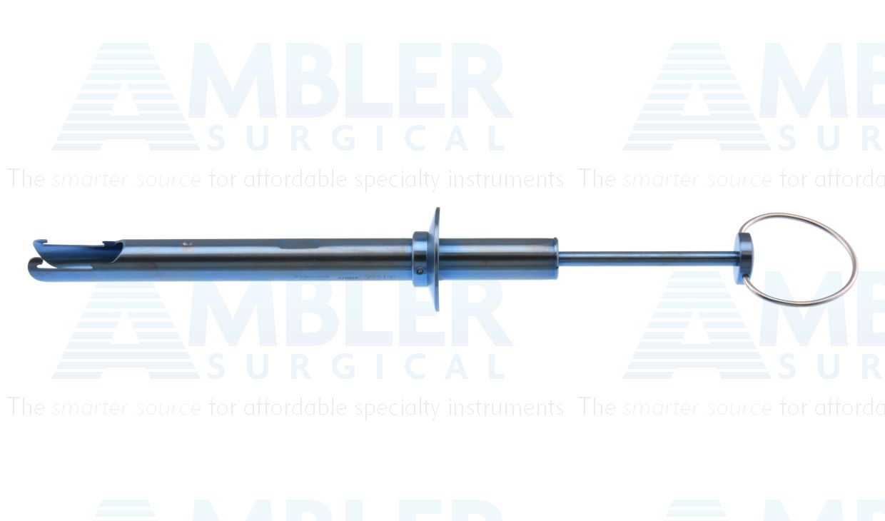 Ambler cartridge injector, 6 1/4'', front loading cartridge, for use with AMO One series ultra cartridges, plunger mechanism, titanium