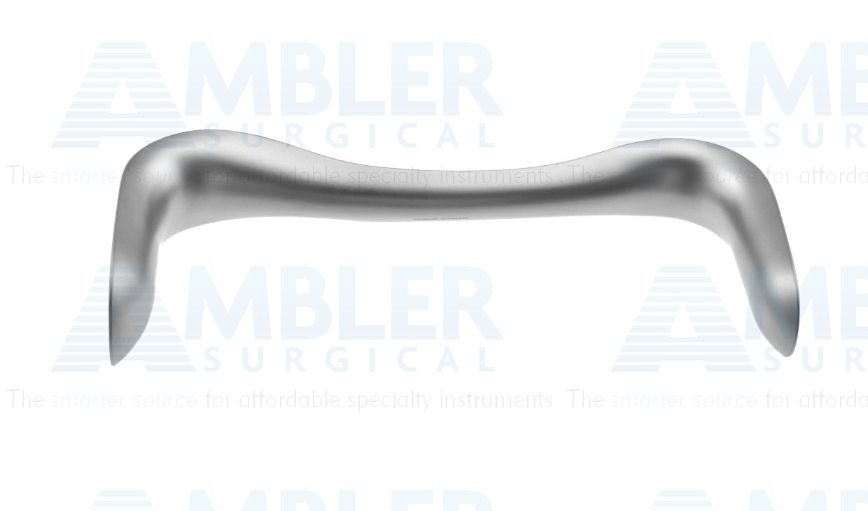 Sims vaginal retractor, 7 1/8'', double-ended, 3 1/4'' deep x 1 1/2'' wide and 3 1/2'' deep x 1 5/8'' wide blades, concave handle