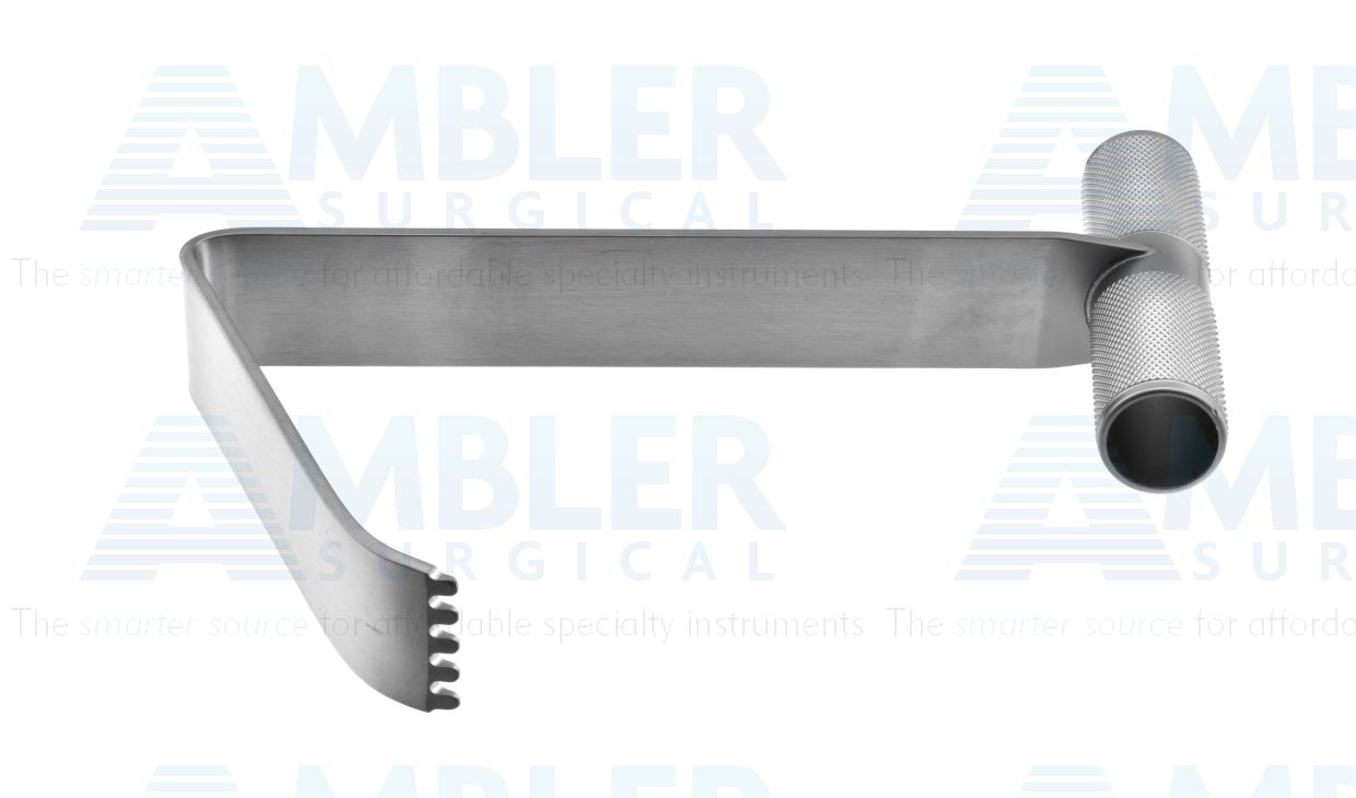 T-handle retractor, 7''shaft length, angled, 120.0mm x 32.0mm blade