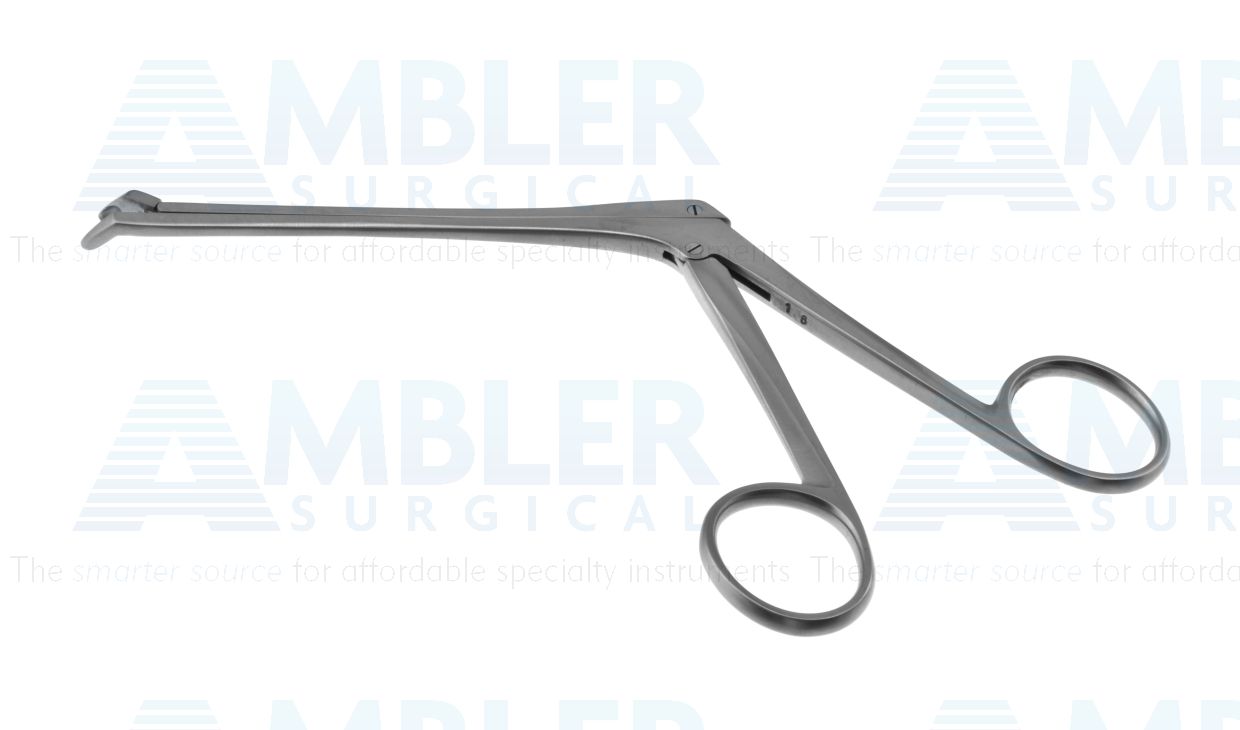 Bailey aortic rongeur, working length 125mm, angled right 45º jaws, 3.0mm bite, ring handle