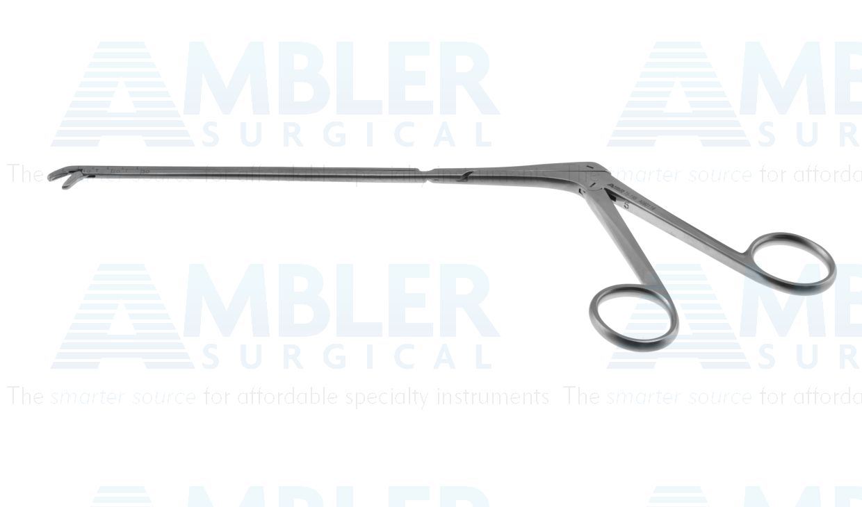 Micro pituitary MIS rongeur, working length 185.0mm, angled down, graduated, 2.0mm cup jaws, ring handle