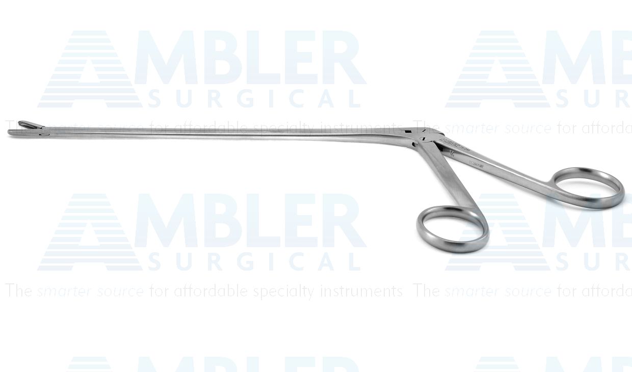 Cushing IVD rongeur, 9 1/2'',working length 180mm, straight, 2.0mm x 10.0mm cup jaws, with teeth, ring handle