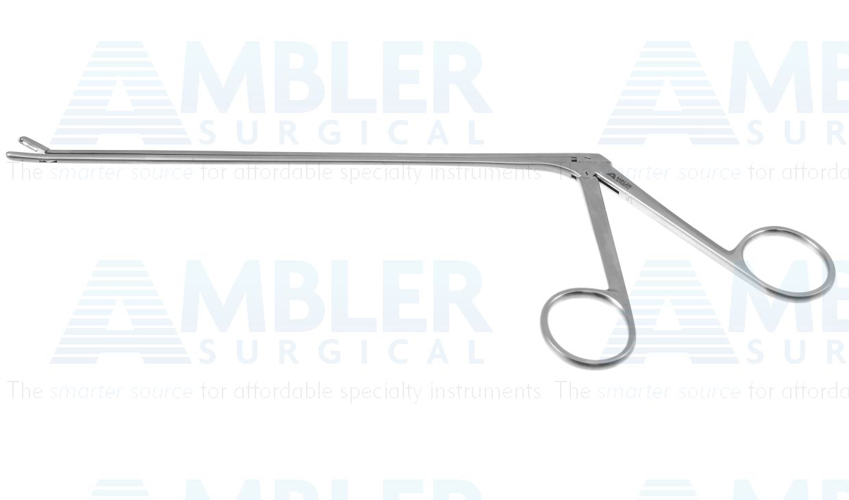Decker pituitary rongeur, 8'',working length 140mm, curved left, 1.5mm x 5.0mm cup jaws, ring handle
