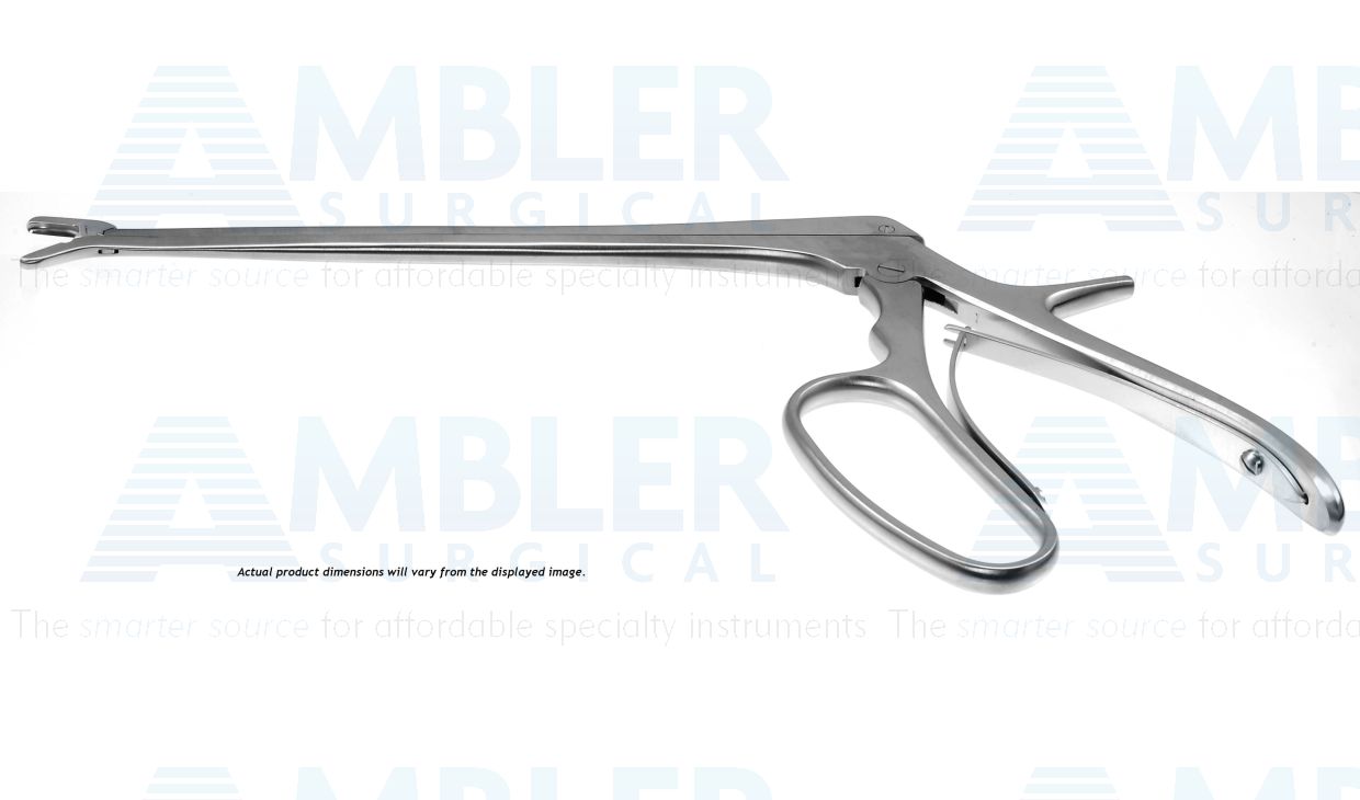 Ferris-Smith IVD rongeur, 9 1/2'',working length 180mm, curved down, 2.0mm x 10.0mm cup jaws, finger grip handle