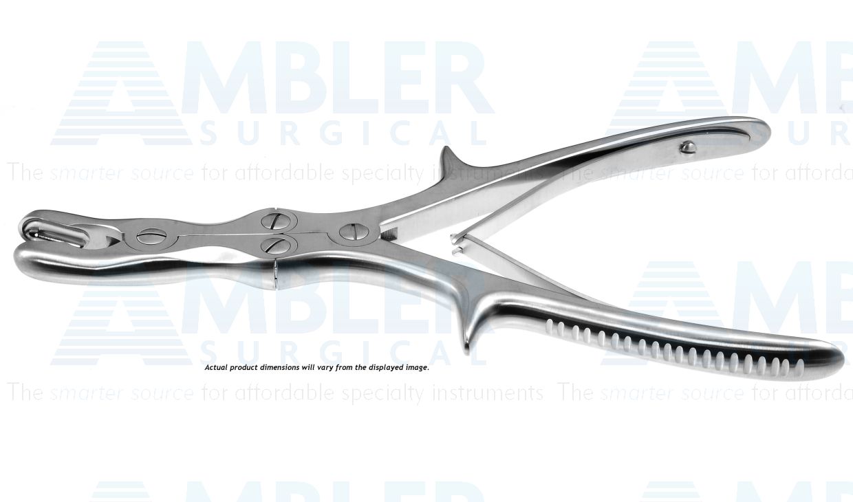 Stille-Luer rongeur, 10 1/2'',double-action, curved jaws, 17.0mm wide bite, spring handle