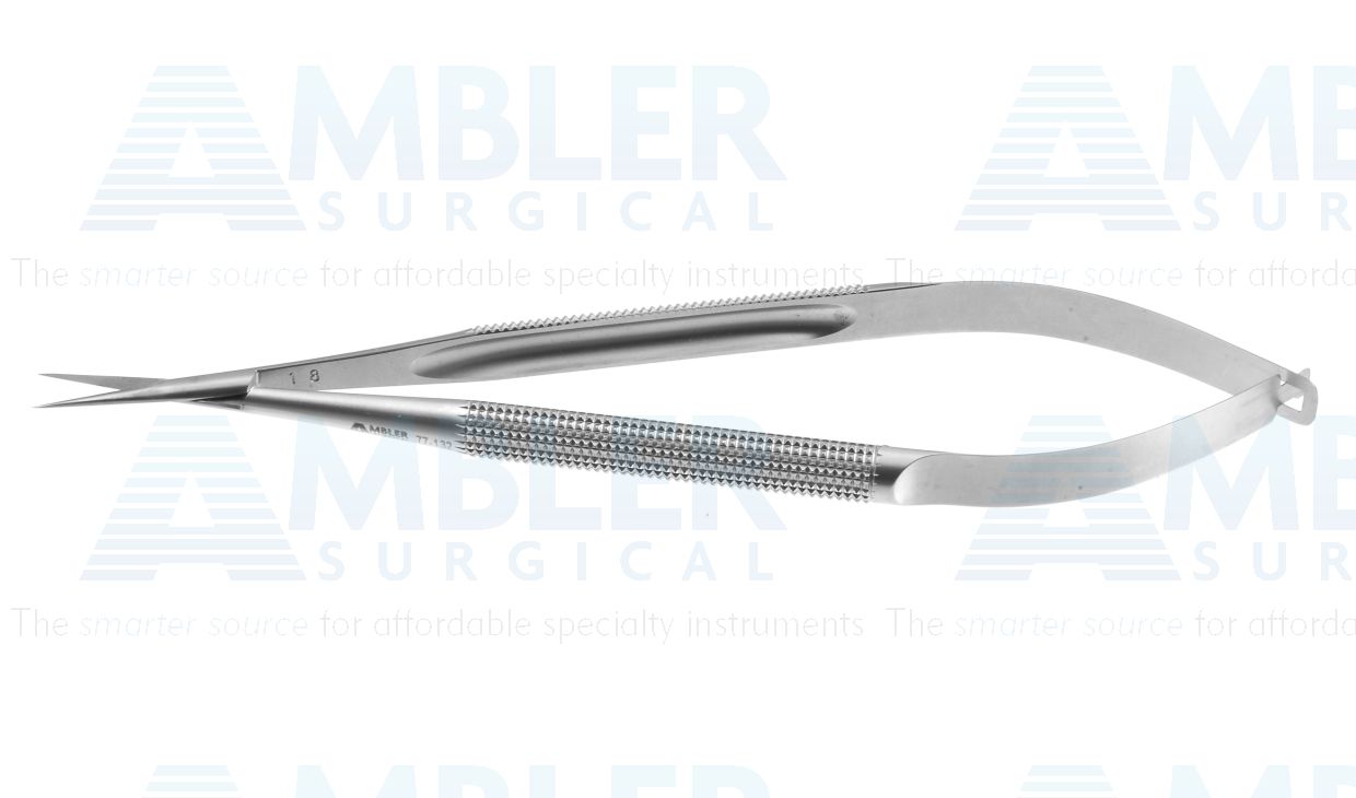 Adventitia microsurgical dissecting scissors, 6'',straight 18.0mm blades, sharp tips, round 8.0mm diameter handle