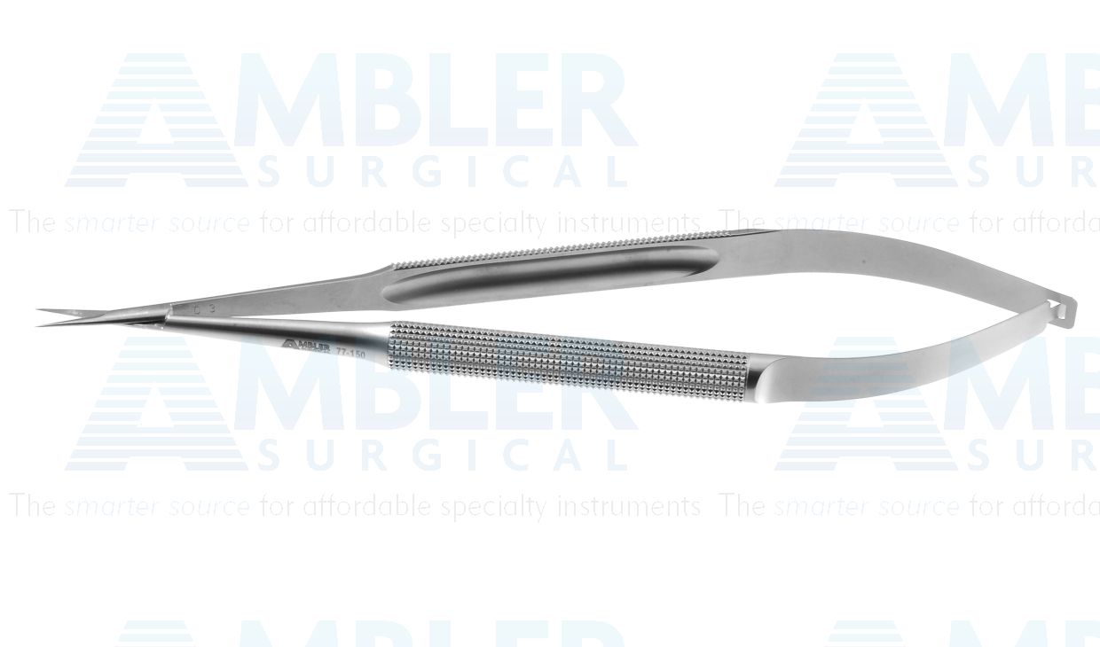 Adventitia microsurgical dissecting scissors, 7'',straight 10.0mm blades, sharp tips, round 10.0mm diameter handle