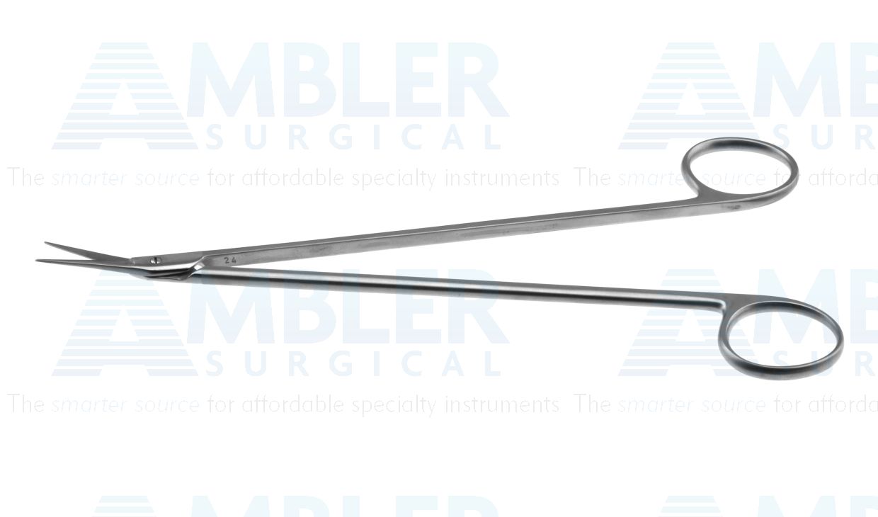 Ambler vascular/artery scissors, 7 1/4'',angled 25º blades, sharp tips, ring handle