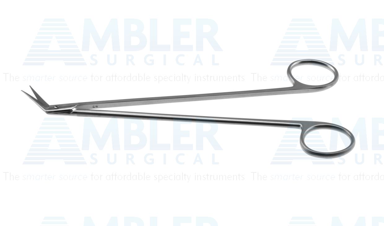 Ambler vascular/artery scissors, 7 1/4'',angled 60º blades, sharp tips, ring handle