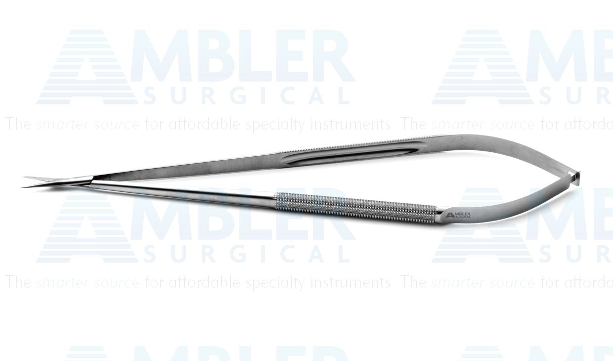 Adventitia microsurgical dissecting scissors, 8 1/4'',straight 18.0mm blades, sharp tips, round 8.0mm diameter handle