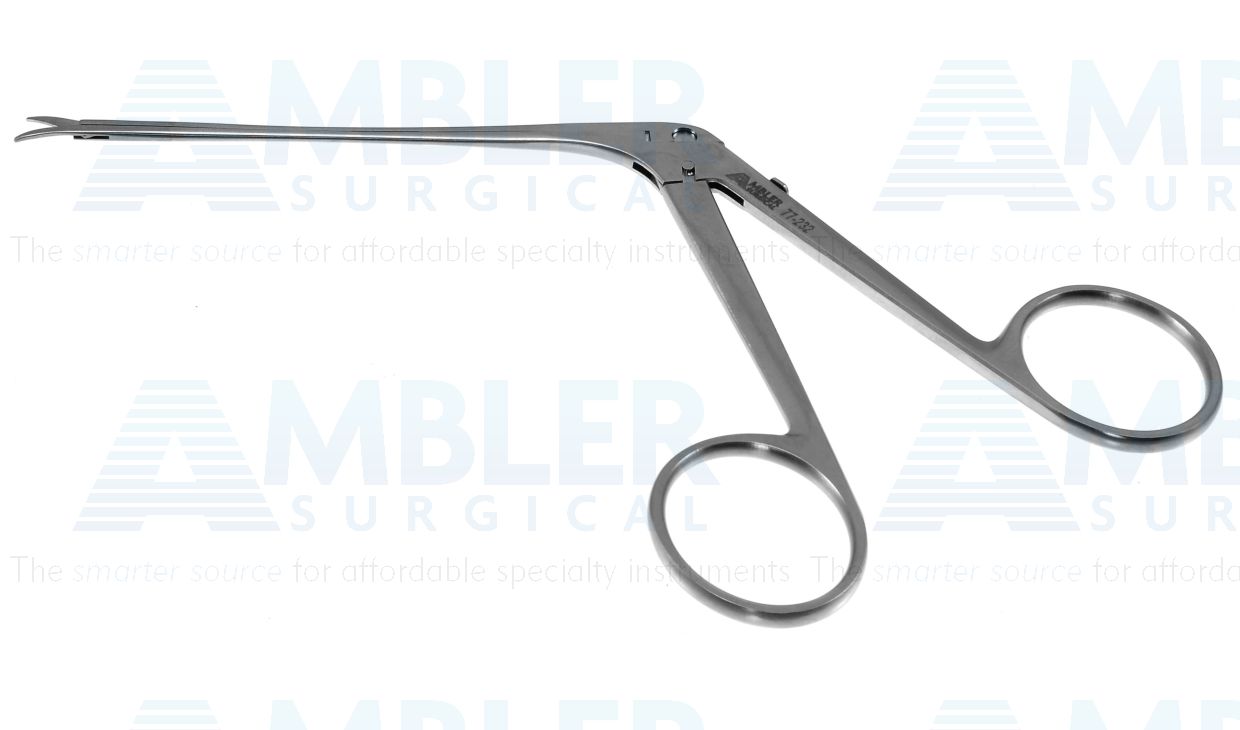 Bellucci miniature scissors, 5 1/4'',working length 75.0mm, curved right 7.0mm blades, ring handle