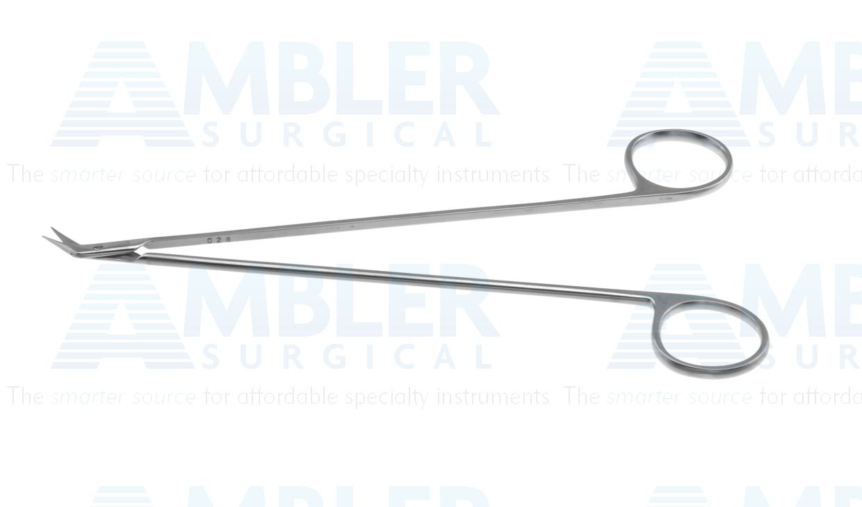 Beall coronary scissors, 6 3/4'',delicate, angled 45º, 10.0mm blades, sharp tips, ring handle