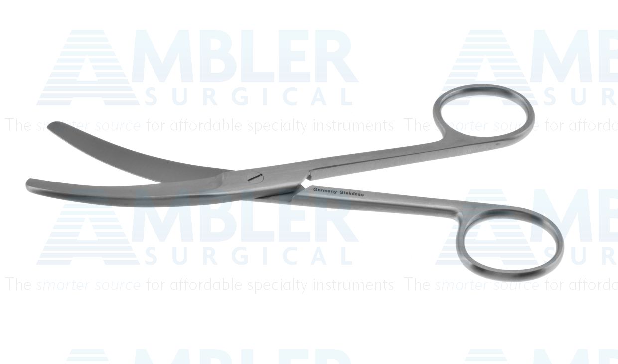 Busch umbilical cord scissors, 6 1/2'',curved blades, blunt tips, ring handle