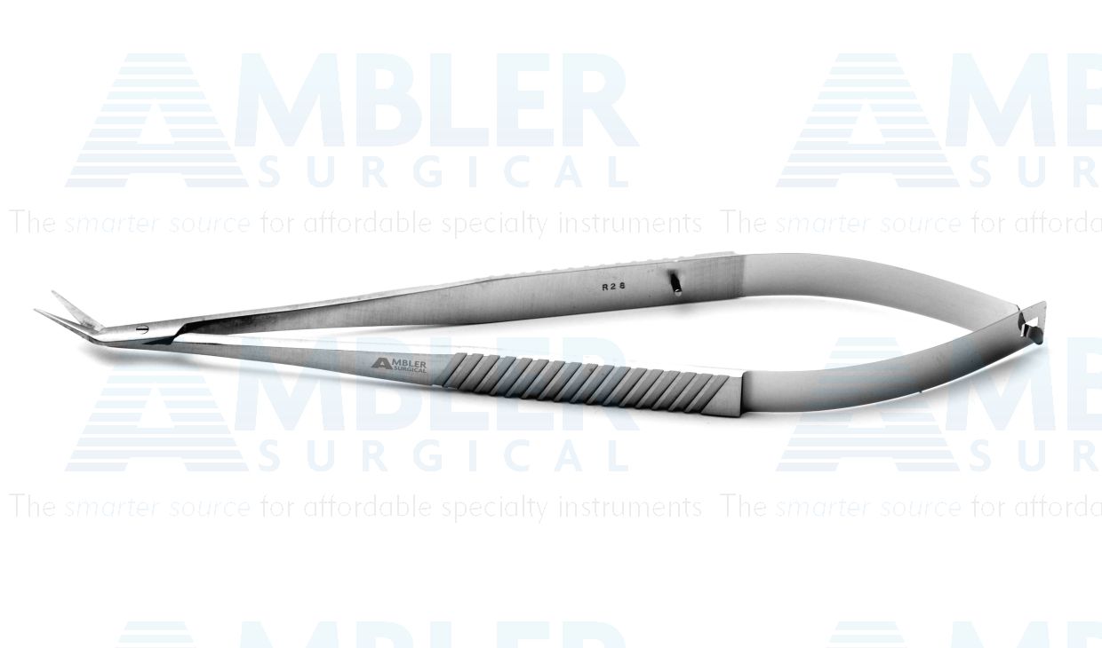 Coronary artery scissors, 6 3/4'',angled 45º, 12.0mm blades, sharp tips, flat handle