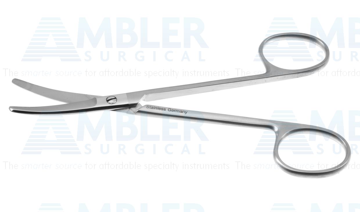 Cottle bulldog nasal scissors, 4 1/2'',curved blades, blunt tips, ring handle