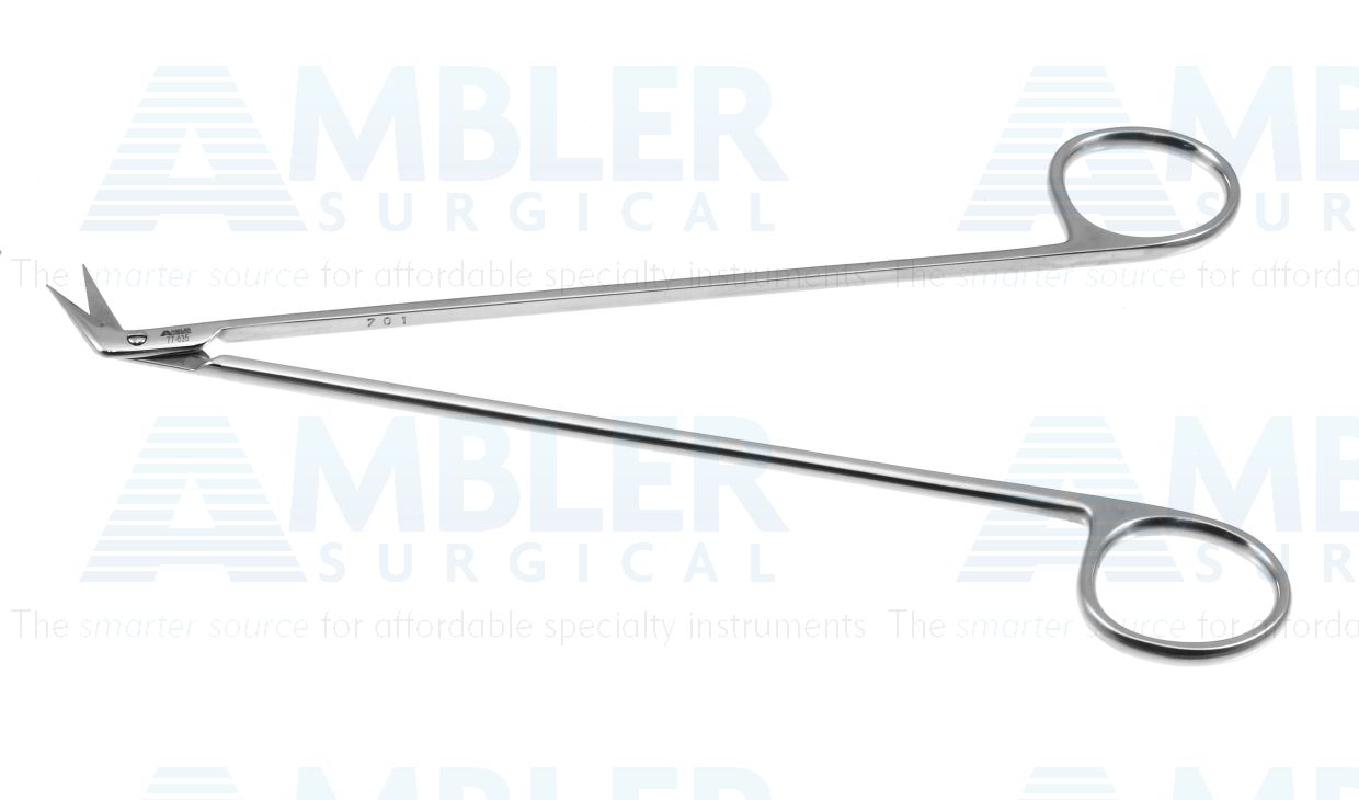 Diethrich coronary artery scissors, 7'',angled 60º blades, sharp tips, ring handle