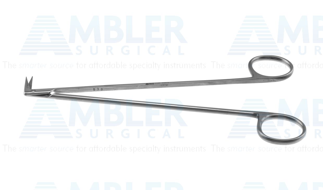 Diethrich coronary artery scissors, 7'',angled 90º blades, sharp tips, ring handle