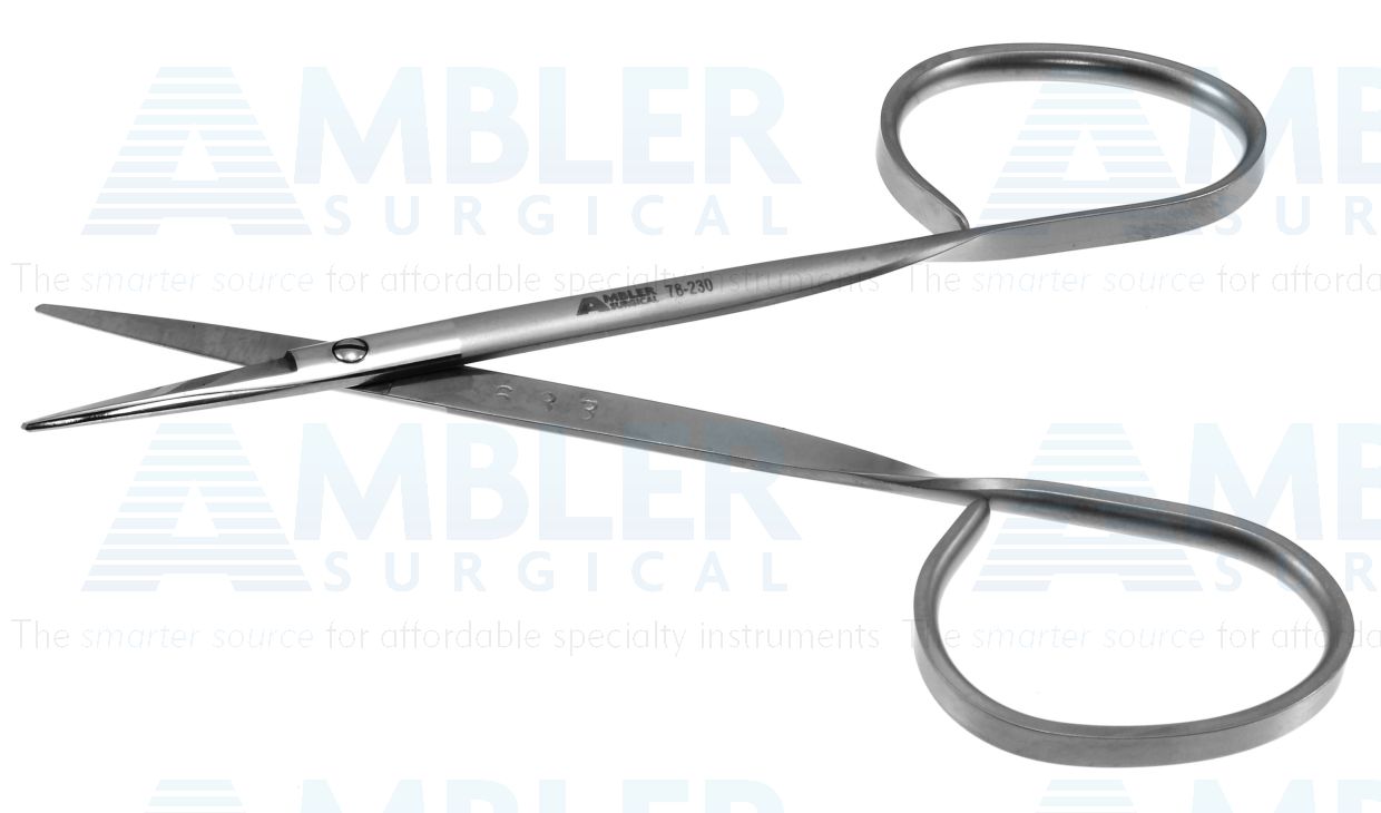 Iris/utility scissors, 4 1/4'',straight 29.0mm blades, blunt tips, ribbon handle