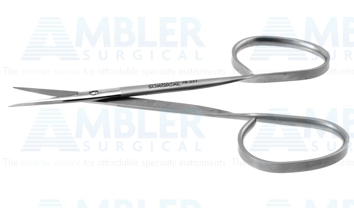 Iris/utility scissors, 4 1/4'',straight 29.0mm blades, sharp tips, ribbon handle