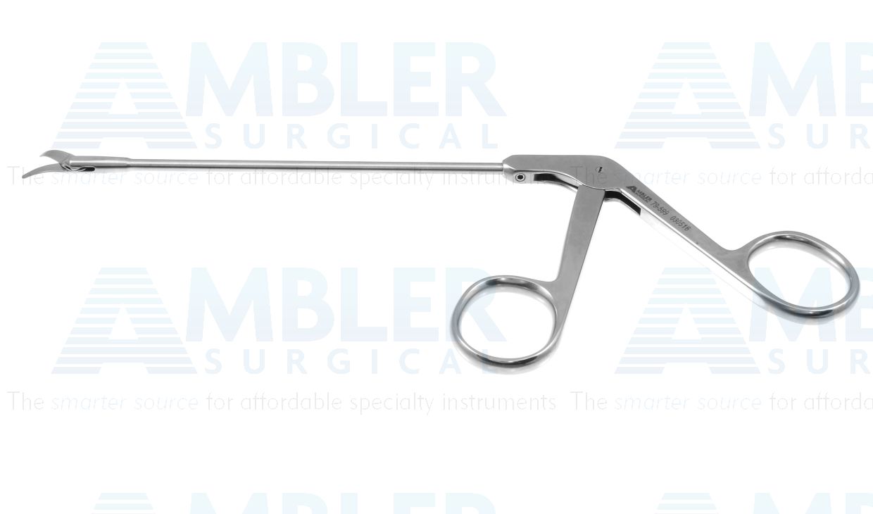 Nasal sinus scissors, 7'',working length 110mm, curved right 11.0mm blades, blunt tips, ring handle