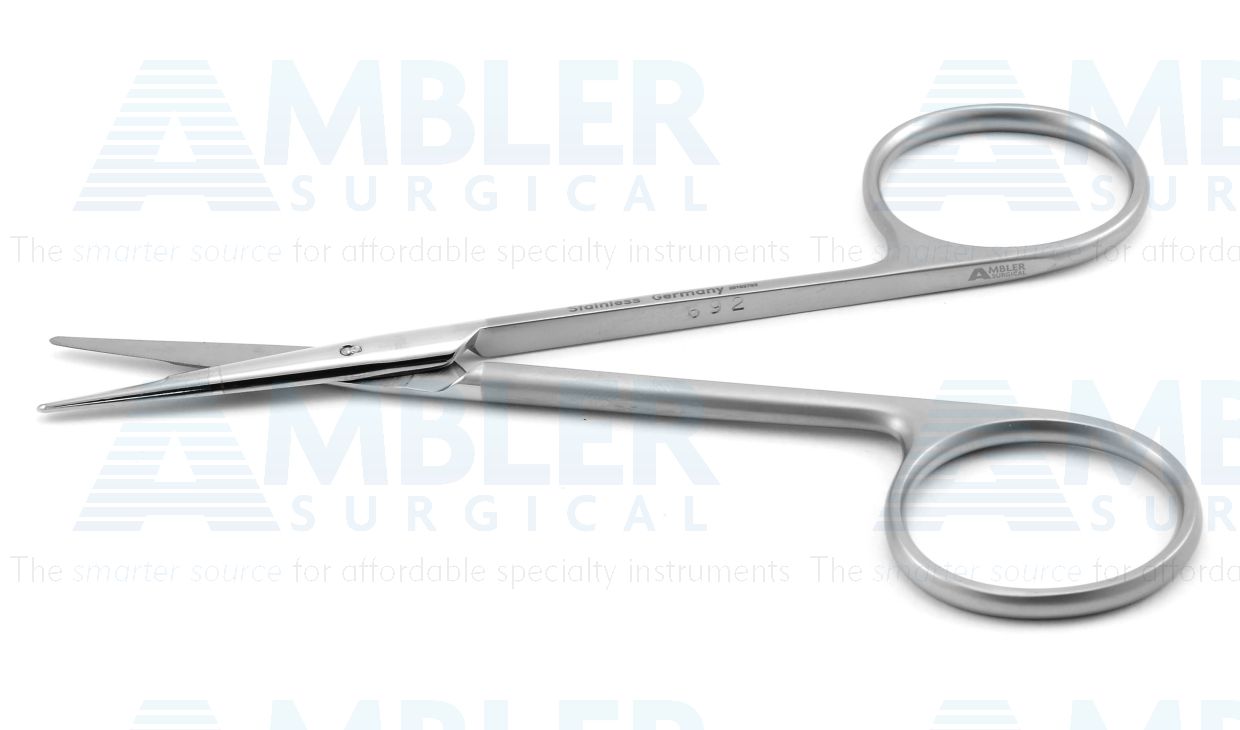 Par scissors, 4 1/2'',straight Superior-Cut blades, micro serrated lower blade, blunt tips, frosted ring handle