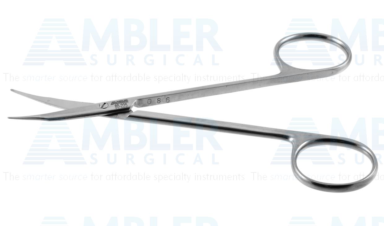 Stevens tenotomy scissors, 4 3/4'',curved 30.0mm blades, blunt tips, ring handle