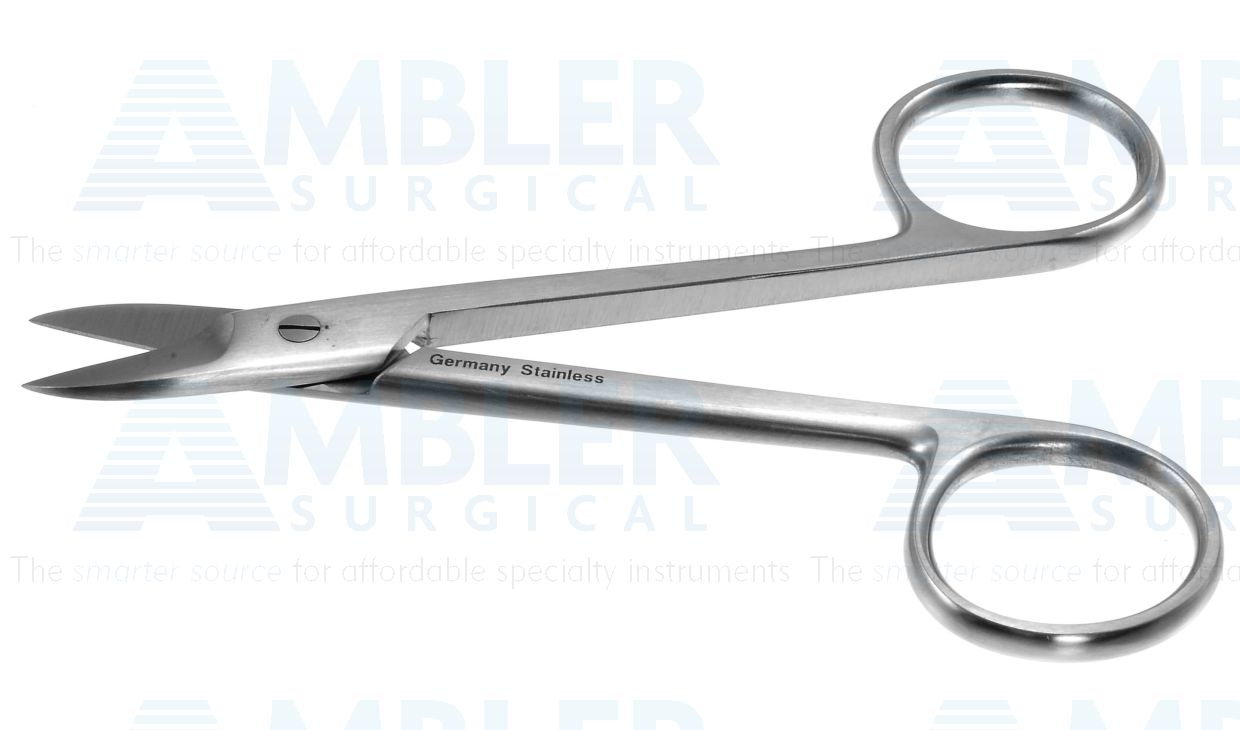 Wire cutting scissors, 4'',straight blades, ring handle