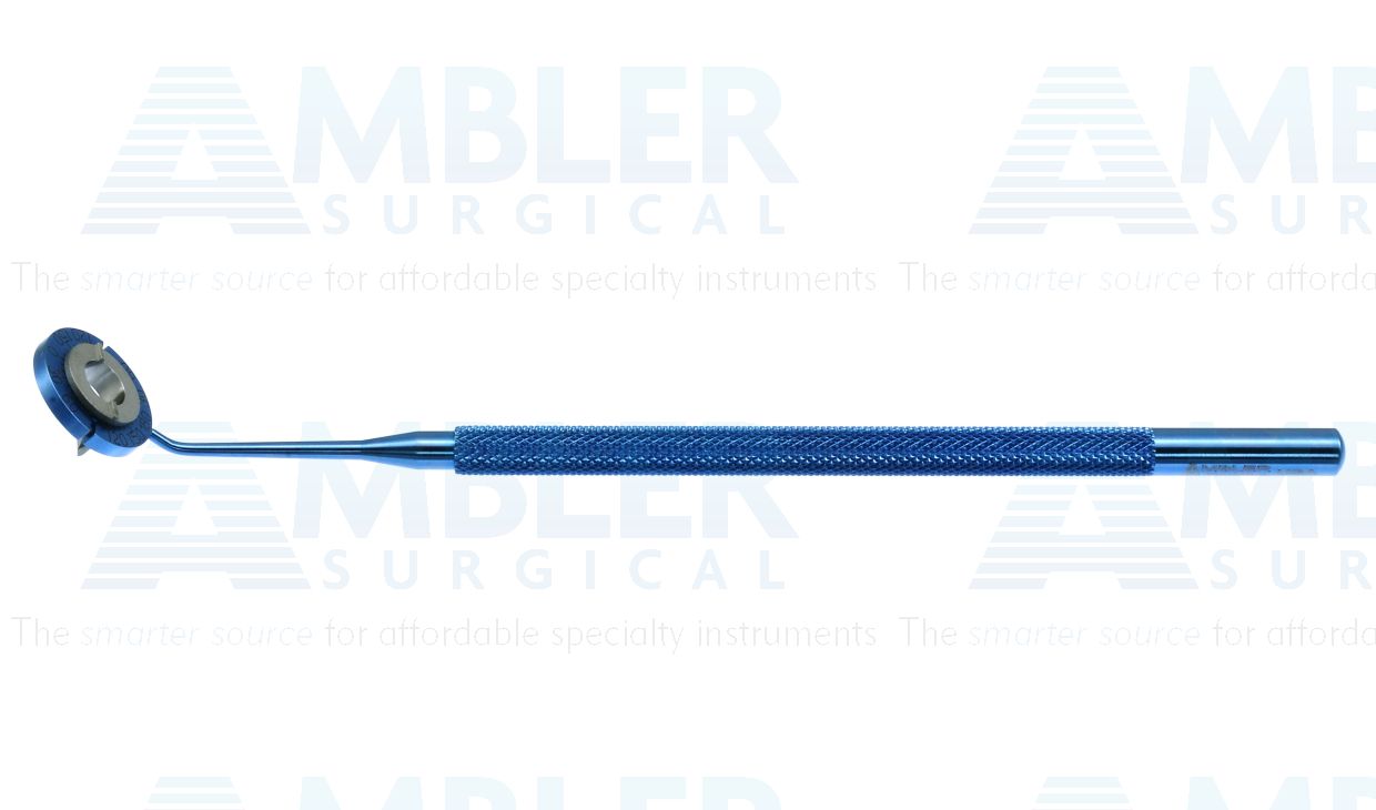 Ambler Toric Intra-op axis marker II, 4 7/8'',two 2.0mm marking blades, cutouts on the two 90º positions for easy alignment, round handle, titanium