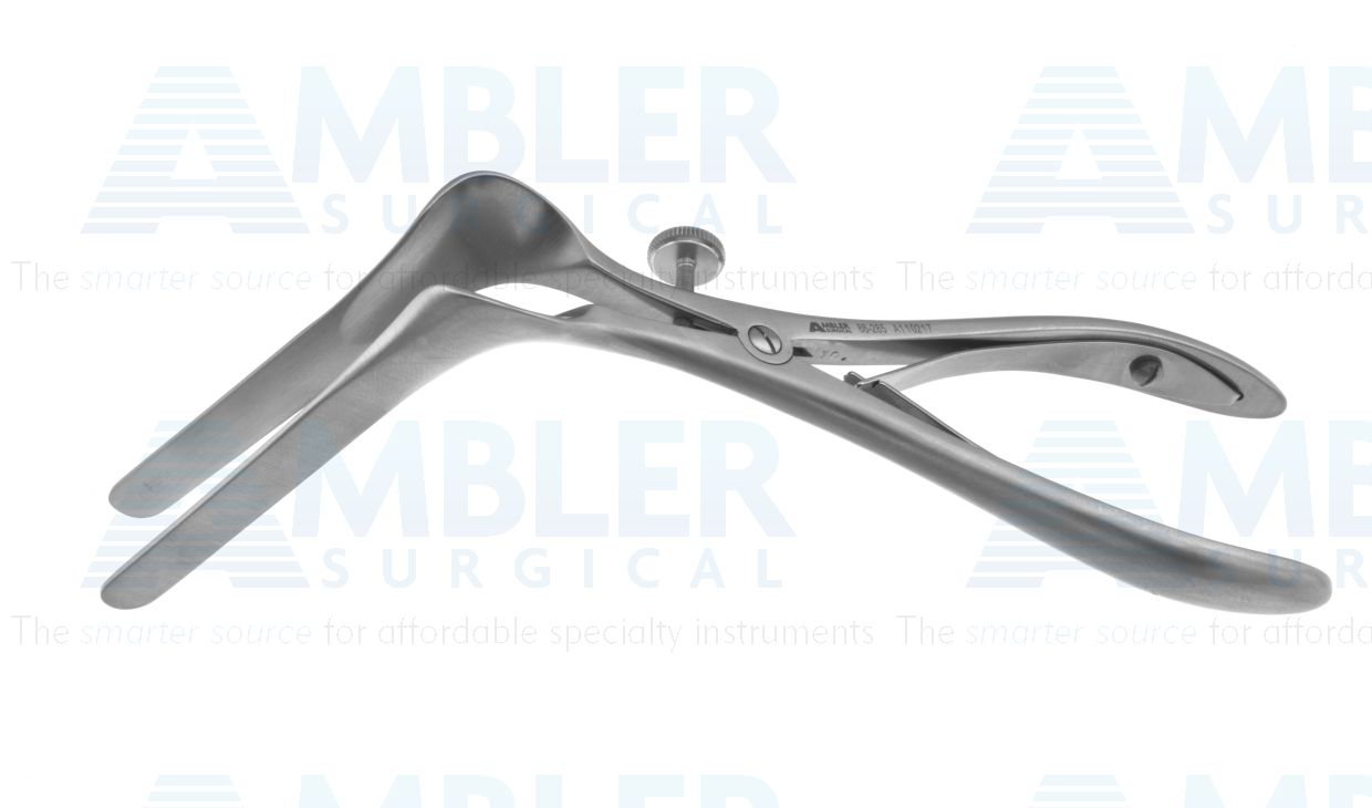 Cottle septum speculum, 5 1/2'',narrow, 80.0mm long, tapered 10mm to 8mm wide blades, with set screw