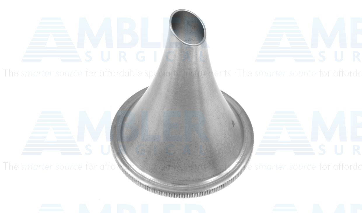 Farrior ear speculum, oval, oblique ends, size #4, 8.0mm x 10.0mm