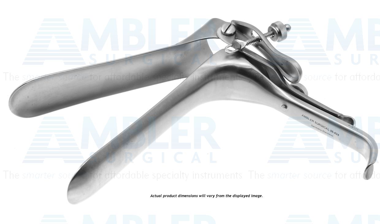 Weisman-Graves vaginal speculum, large, 4 3/4''long x 1 1/2''wide blades, right side open