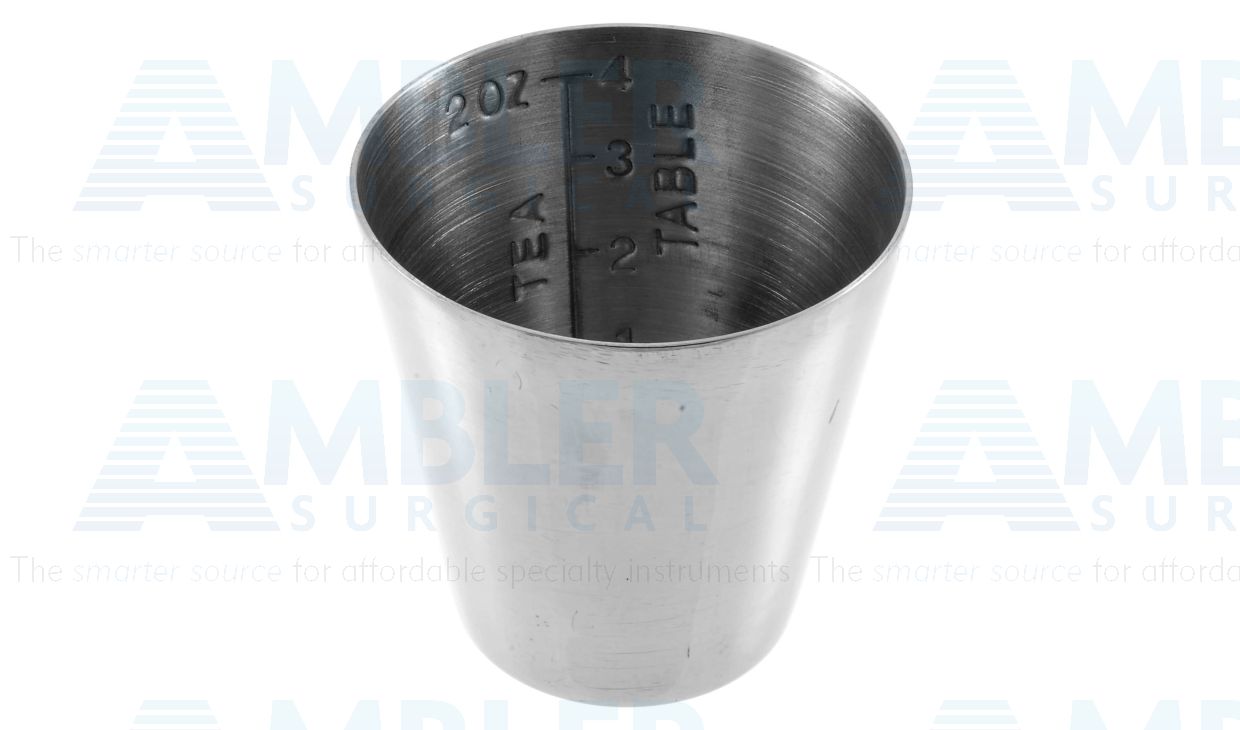 Medicine cup, 2 oz. capacity, 2 1/8''diameter x 2''H, graduated''oz.s and cc's