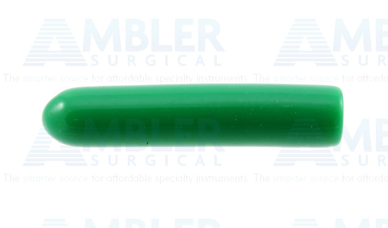 Instrument guards, size 3, solid green, 2.8mm x 19.0mm, non-vented, latex-free, single use, non-sterile, pack of 100