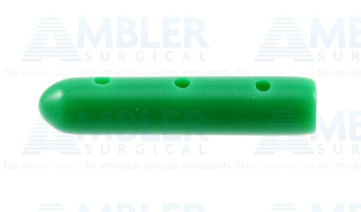 Instrument guards, size 3, solid green, 2.8mm x 19.0mm, vented, latex-free, single use, non-sterile, pack of 100